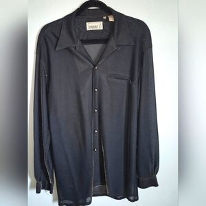 Pronti Black and Metallic blouse size L